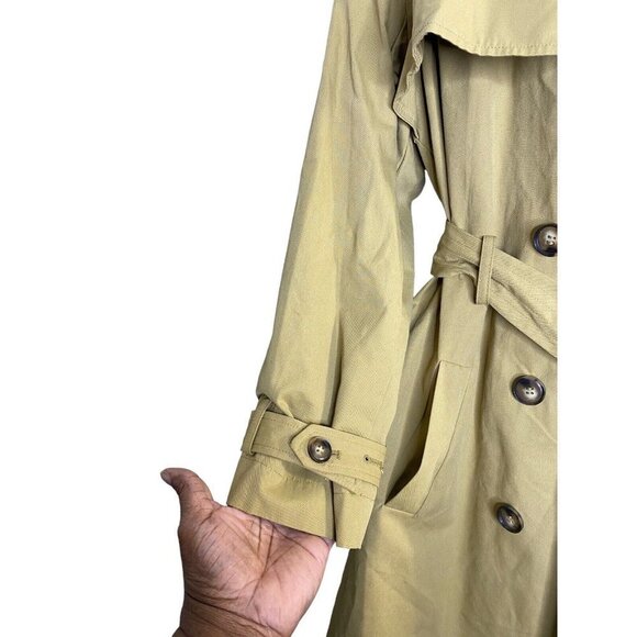 Nili Lotan Womens Pleated Back Trench Coat Khaki Size‎ Medium NEW NWT - Picture 5 of 10